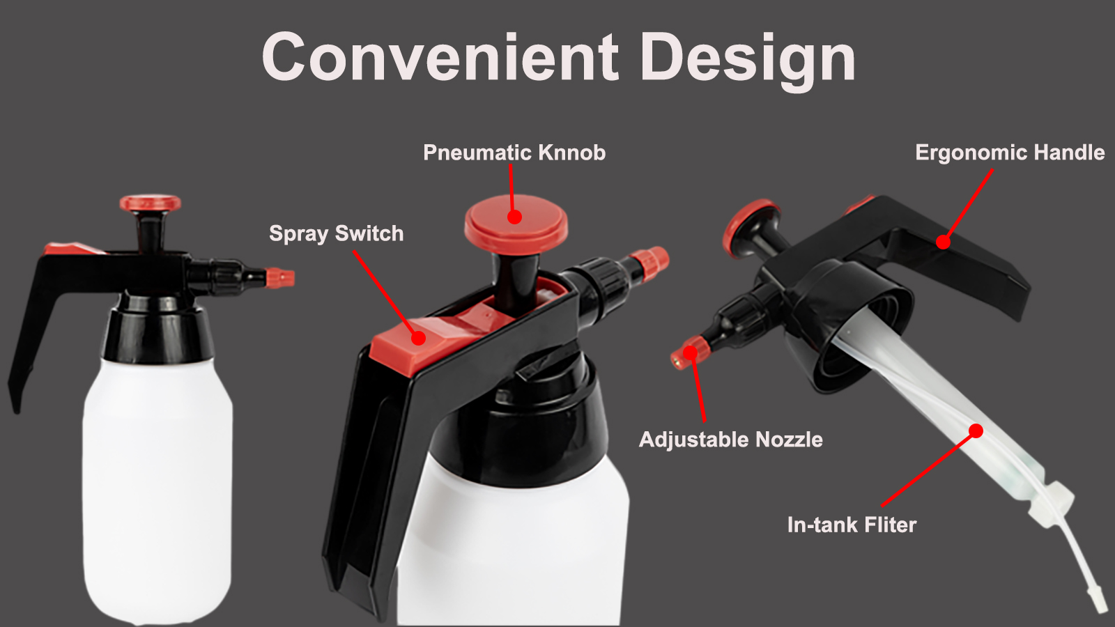 1L Professional Brake Cleaner Sprayer With Adjustable Nozzle Solvent Pressure Sprayer For Car Care Industrial Maintenance