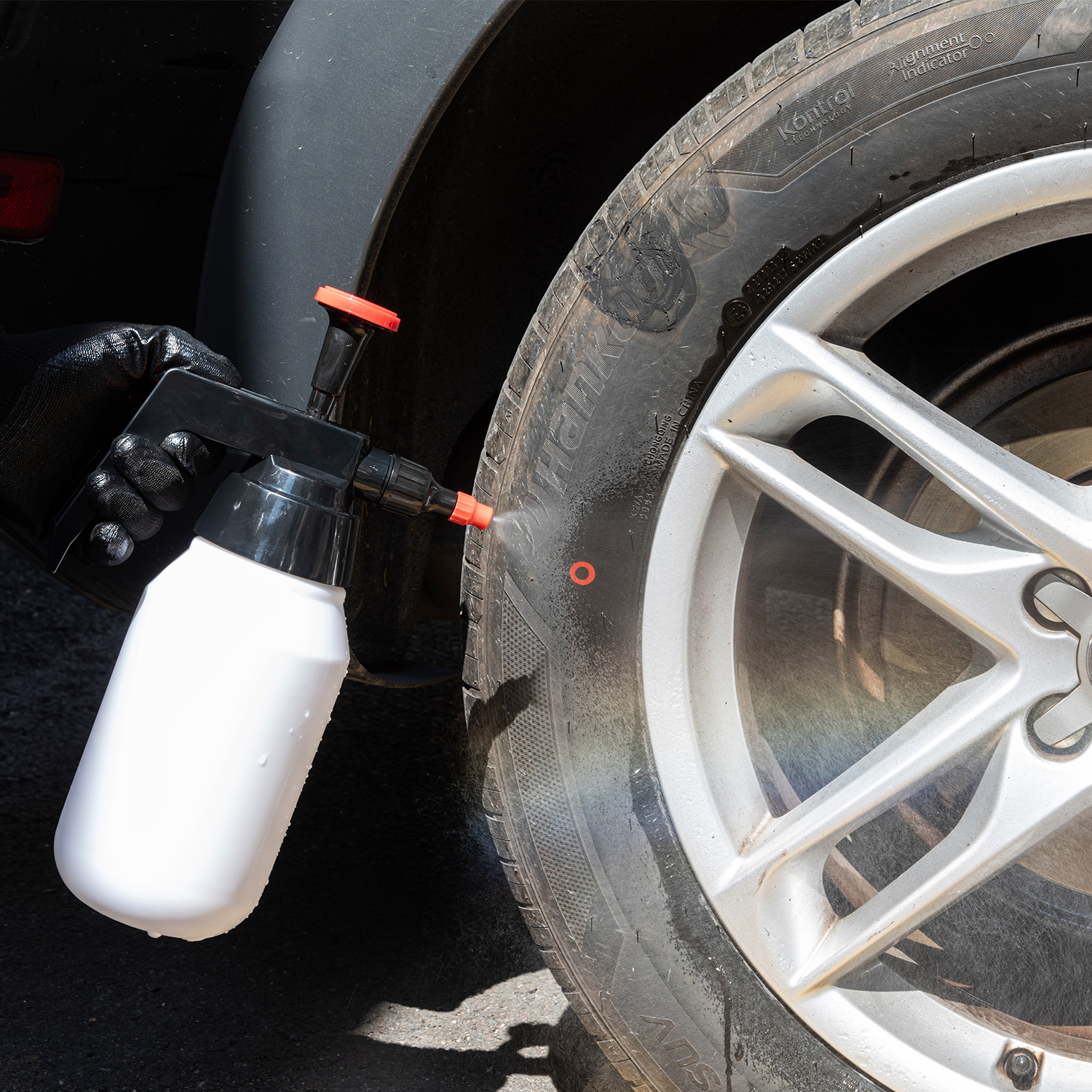 1L Industrial Solvent Sprayer With Adjustable Nozzle Solvent Pressure Sprayer For Car Care Industrial Maintenance (Red)