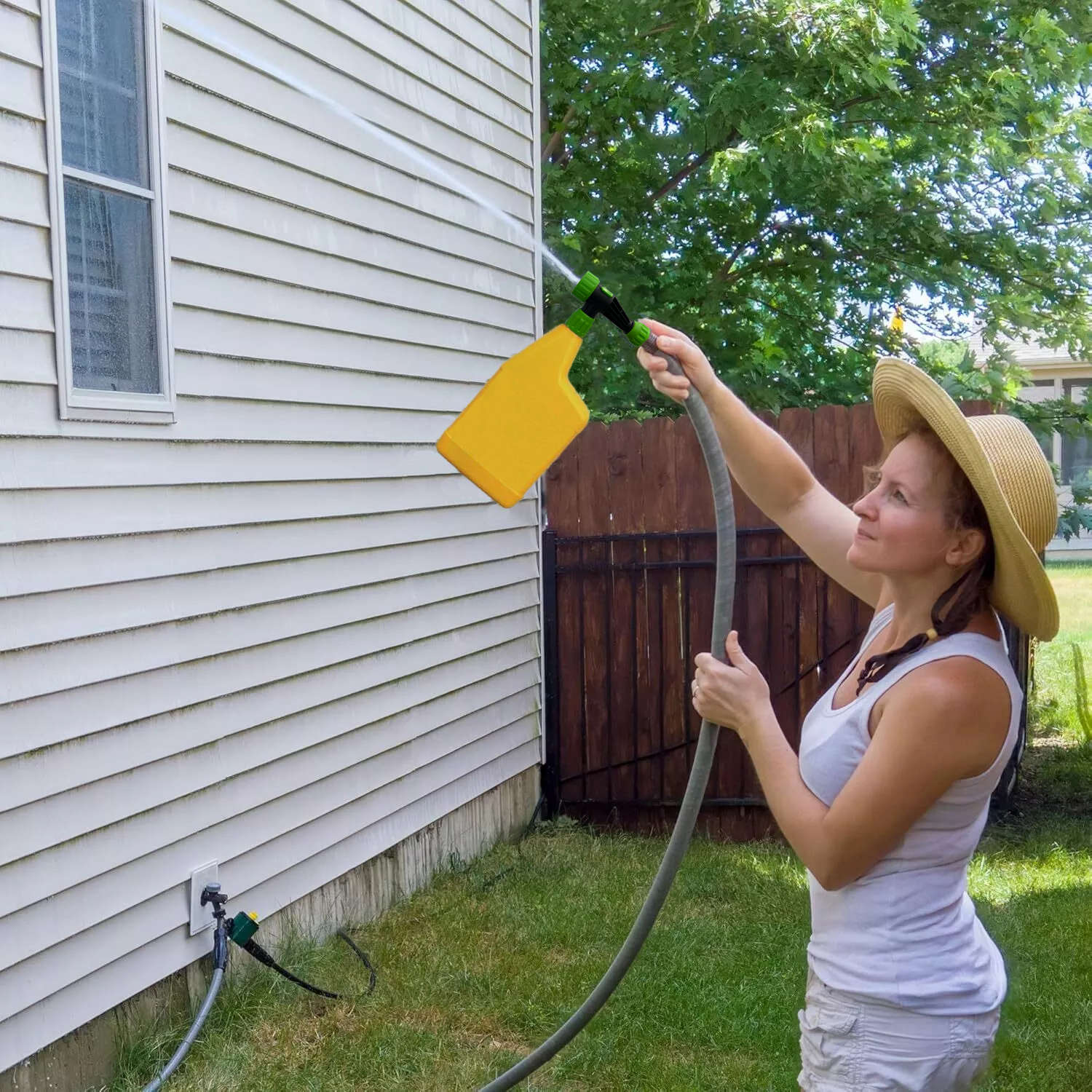 Long Distance Hose End Sprayer With Jet Spray For Garden Lawn Outdoor Cleaning