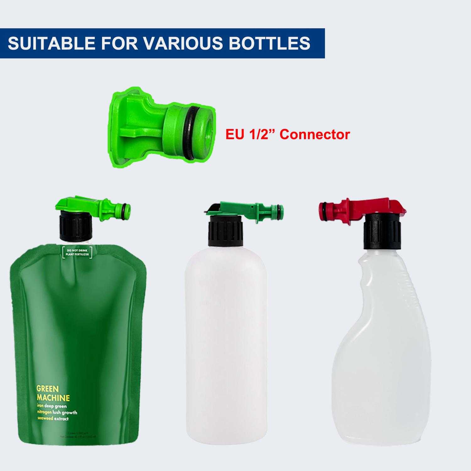 Simplified Hose-End Garden Sprayer With Fan Spray No-Switch Design Automatic Fertilizer Mixer for Lawn & Plant Care