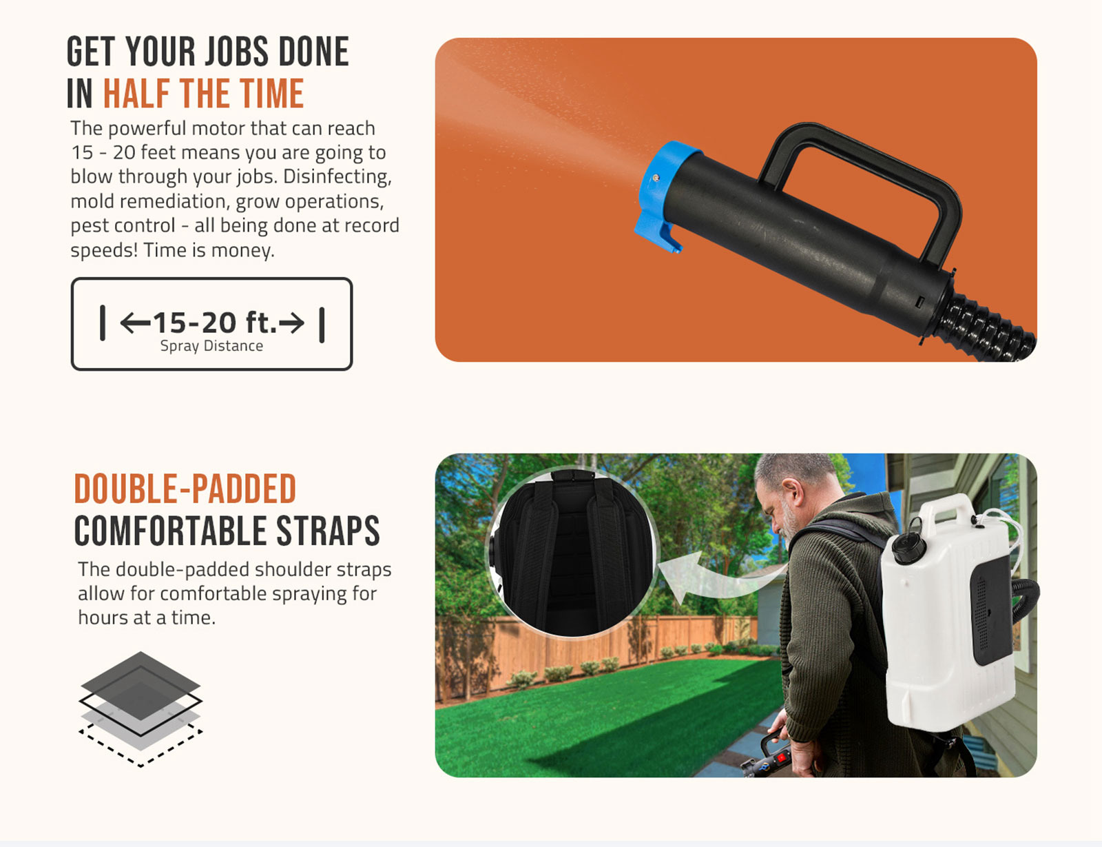 10L ULV Mist Sprayer With Adjustable Droplet for Agricultural Pest Control Sanitation & Disinfection