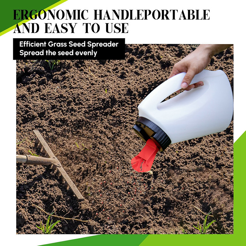 3000ml Handheld Spreader Bottle Manual Spreader for Grass Seed Fertilizer and Ice Sand