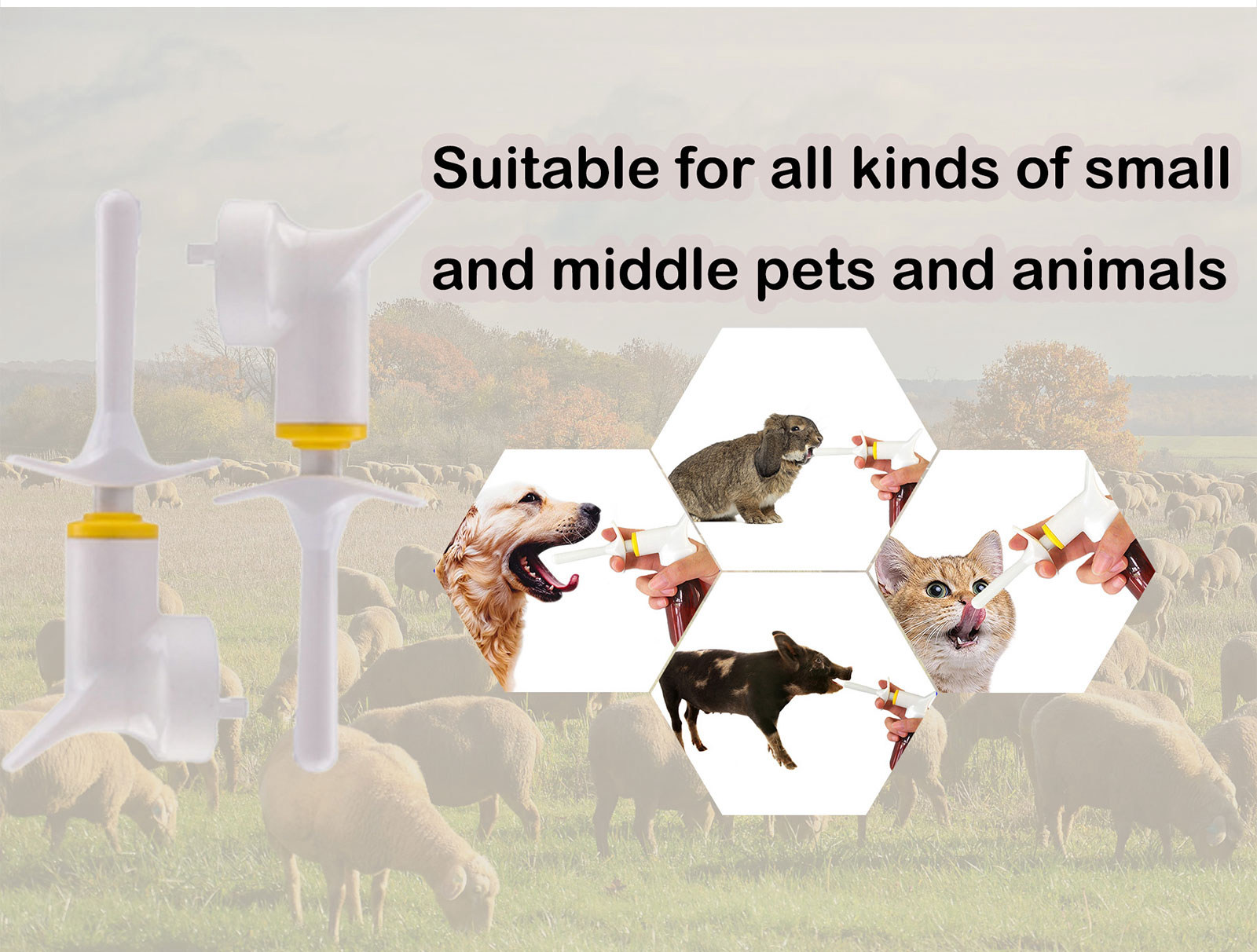 1ML Dosage Veterinary Dispenser Liquid Feeder Pump Trigger For Animals Pets