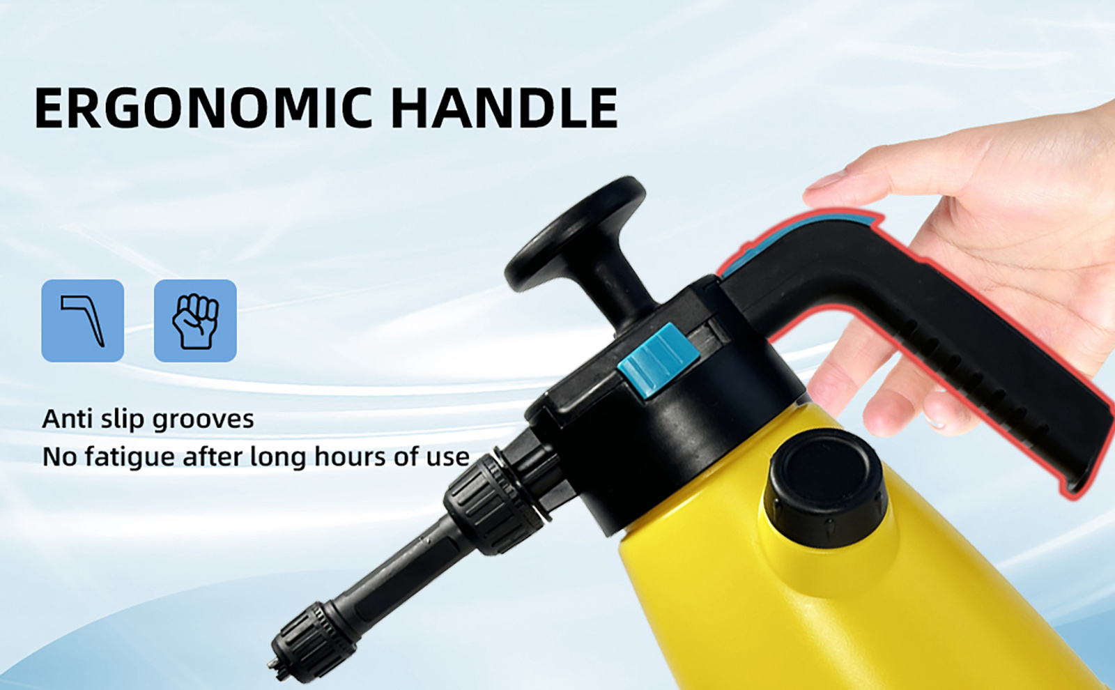 1.5L Foam Sprayer Handheld Foam Pump Sprayer for Car Wash Pressure Sprayer With 2 Nozzles for Home Cleaning Watering