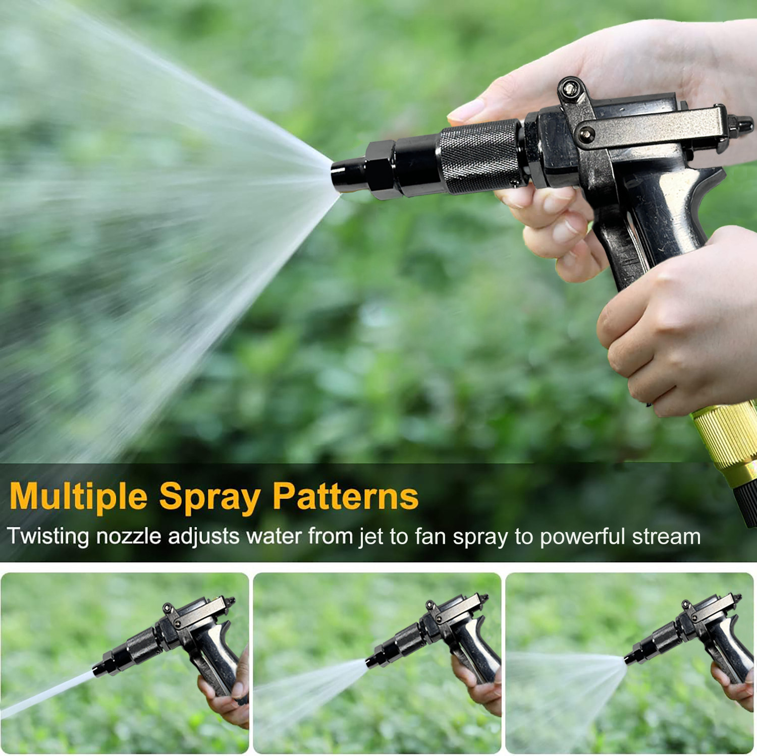 800 PSI Aluminium Sprat Gun With Adjustable Spray Patterns for Watering Plants Washing Cars Forest Fire Fighting