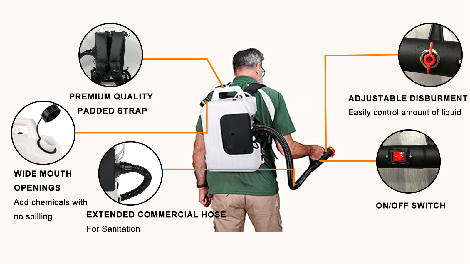 10L ULV Mist Sprayer With Adjustable Droplet for Agricultural Pest Control Sanitation & Disinfection