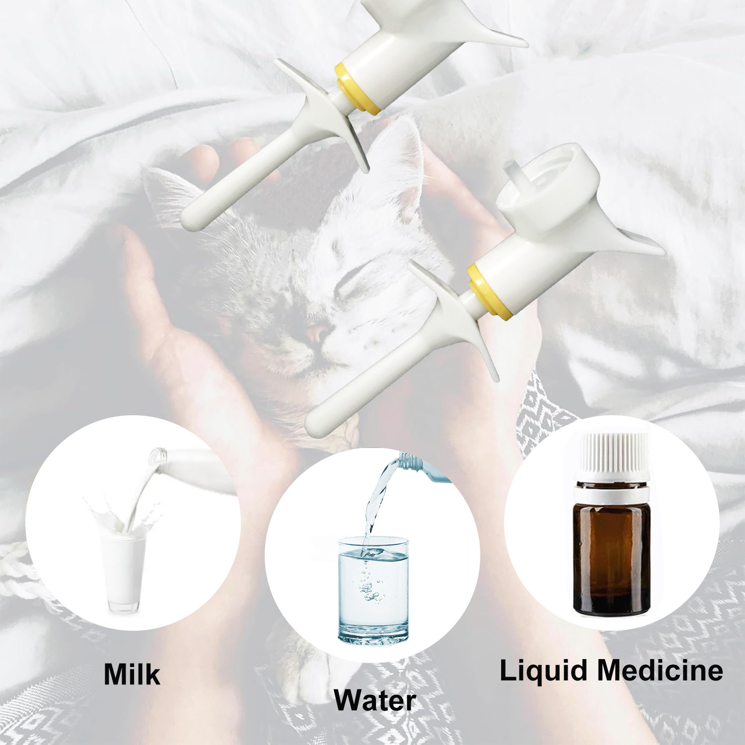 1ML Dosage Veterinary Dispenser Liquid Feeder Pump Trigger For Animals Pets