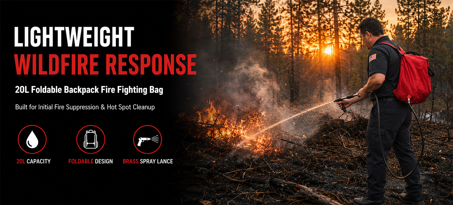 20L Double-Layer Backpack Fire Fighting Bag For Wildfire & Emergency Fire Response