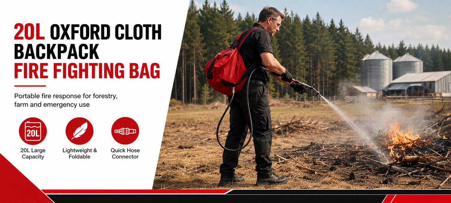 20L Double Layer Backpack Fire Fighting Bag for Forestry Farm Emergency Fire Response