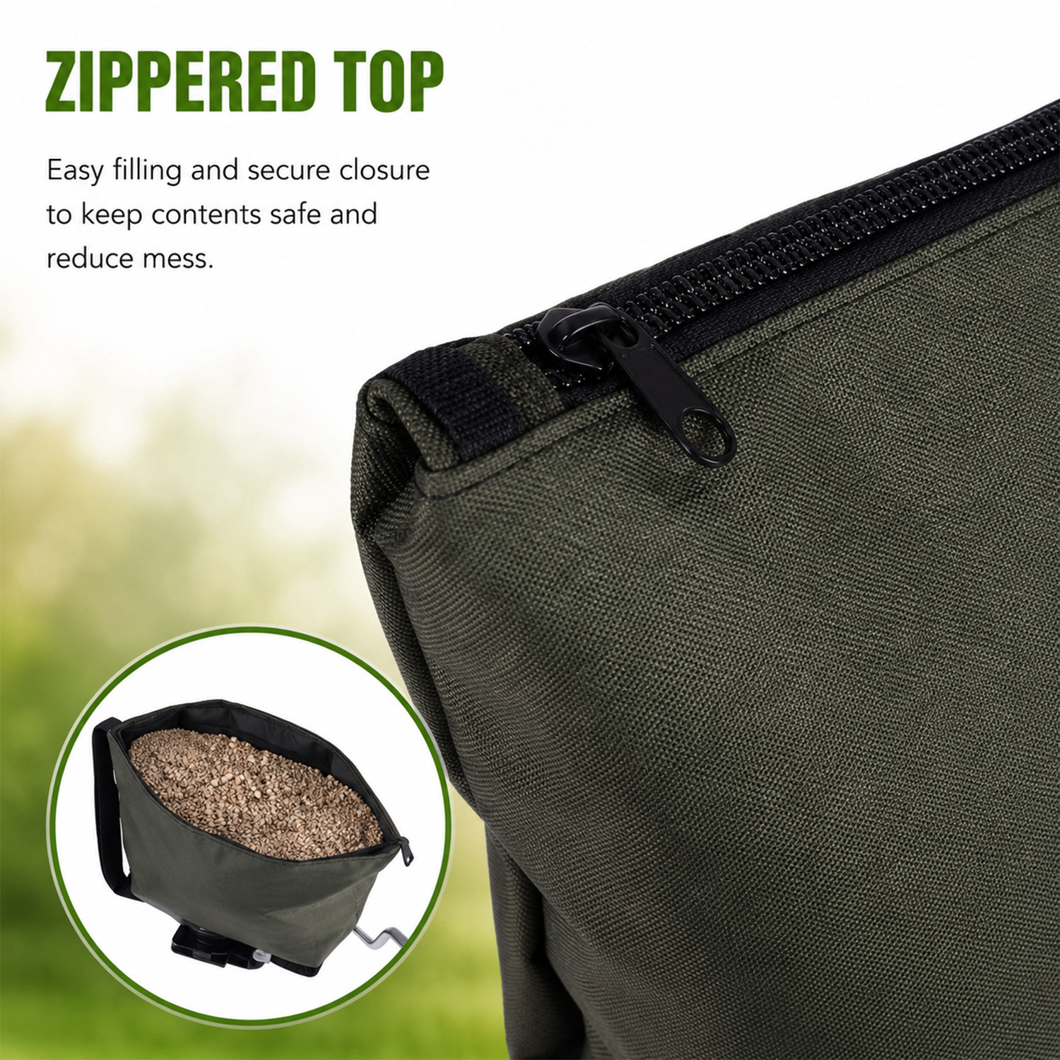 16L Nylon Seeder Bag For Lawn Fertilizer & Salt Applications