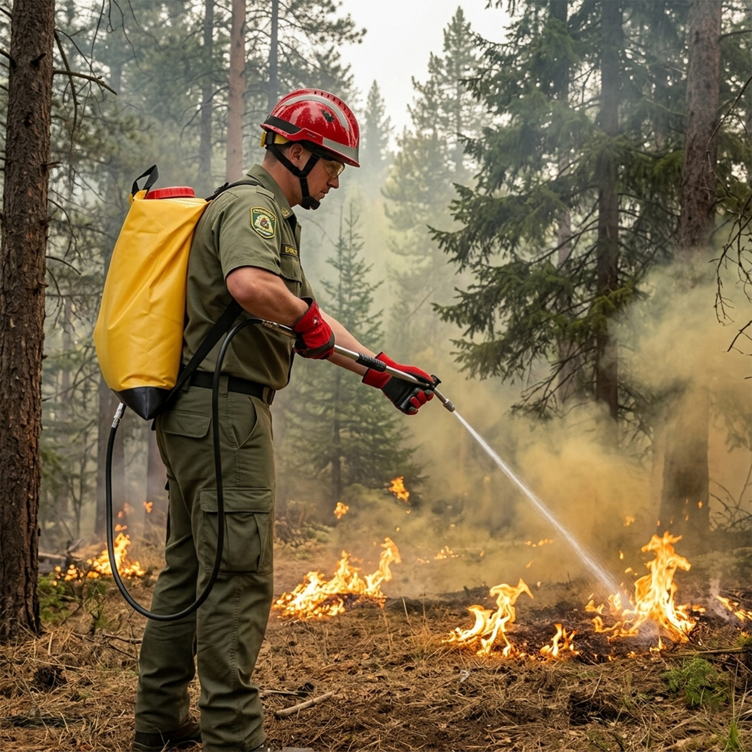 20L Fire Fighting Bag with Padded Straps for Wildfire & Forest Fire Suppression