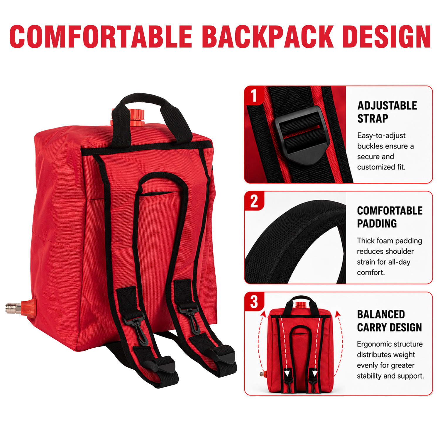 20L Double-Layer Backpack Fire Fighting Bag For Wildfire & Emergency Fire Response