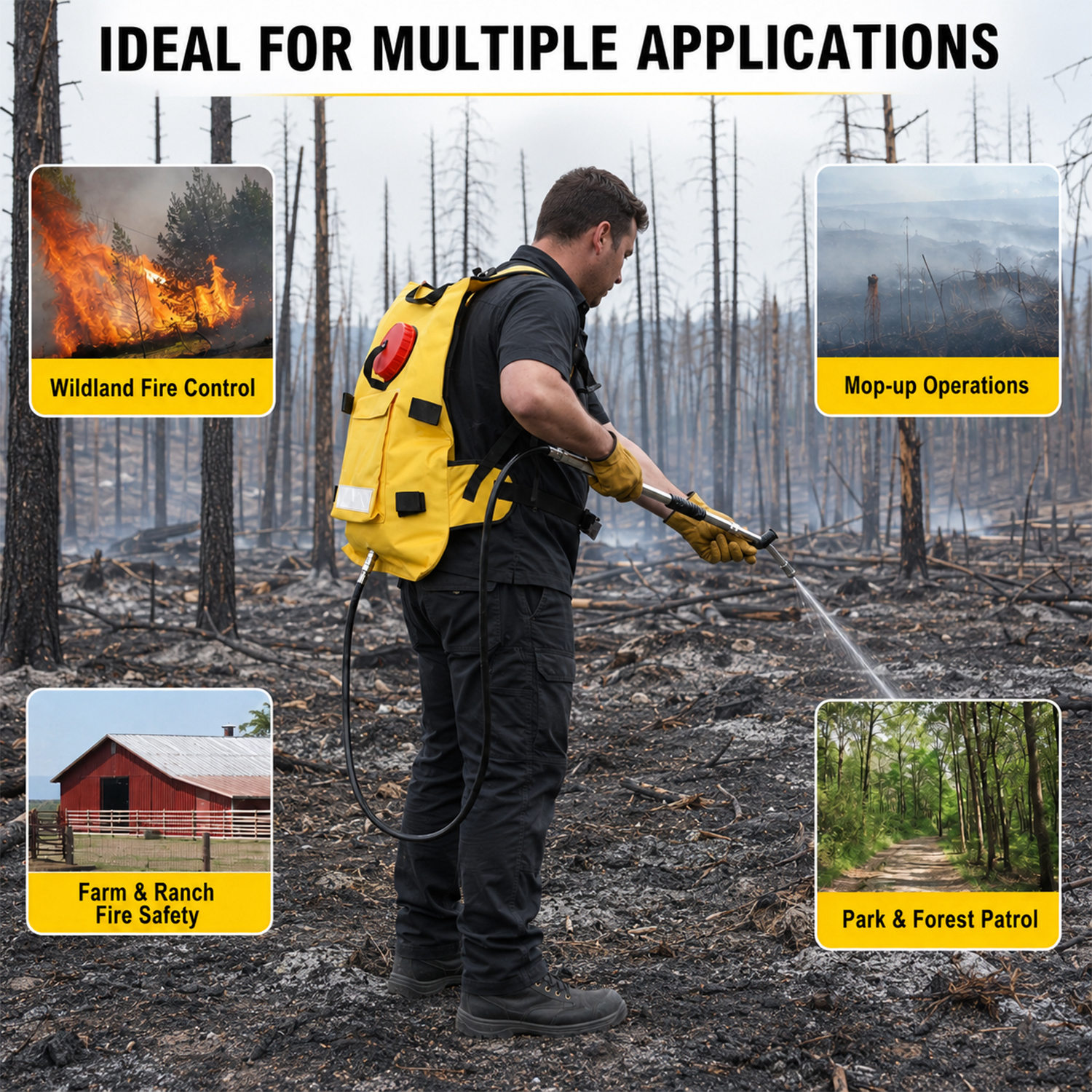 20L Backpack Fire Fighting Pump for Wildland Firefighting and Emergency Use