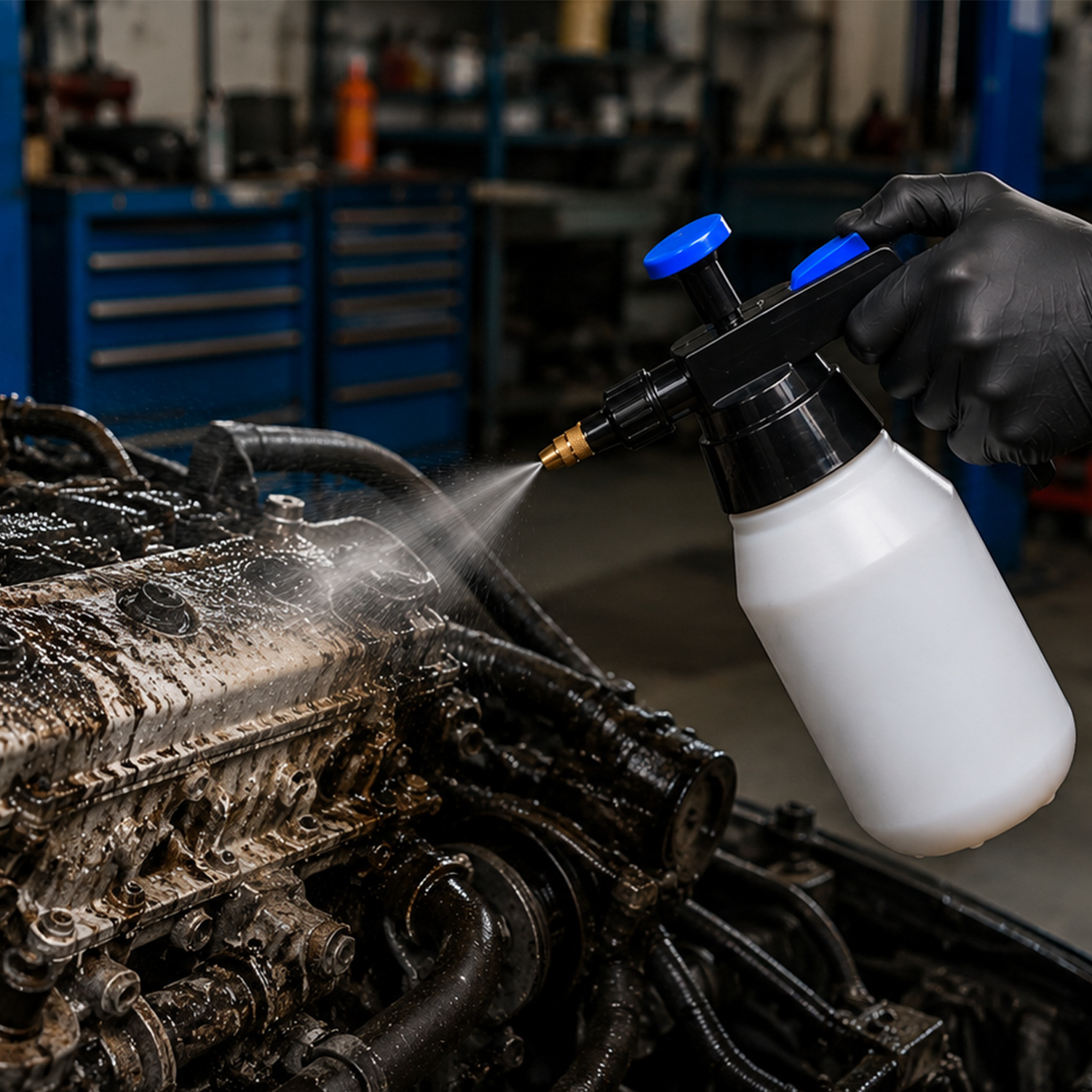 1.5L Solvent Pressure Sprayer with Brass Nozzle for Automotive & Industrial Cleaning