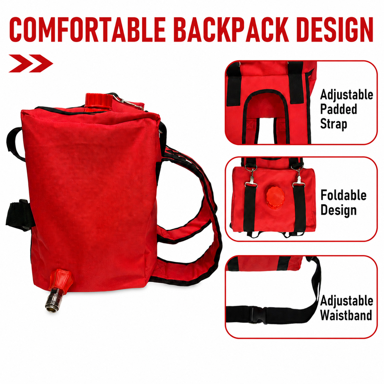 20L Double Layer Backpack Fire Fighting Bag for Forestry Farm Emergency Fire Response