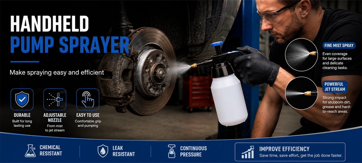 1.5L Solvent Pressure Sprayer with Brass Nozzle for Automotive & Industrial Cleaning