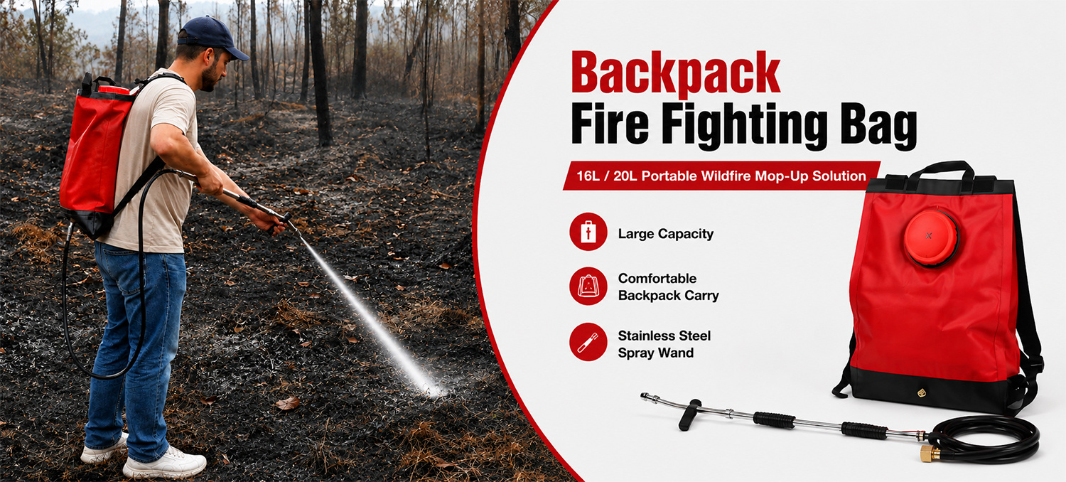 20L Portable Backpack Fire Fighting Bag With Padded Cushion For Forest Wildland Fire Control