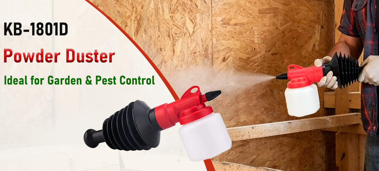 Hand Pump Powder Duster With 5 Nozzles For Indoor Outdoor Pest Control