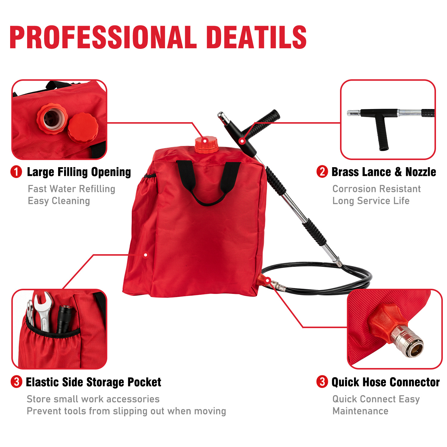 20L Double-Layer Backpack Fire Fighting Bag For Wildfire & Emergency Fire Response