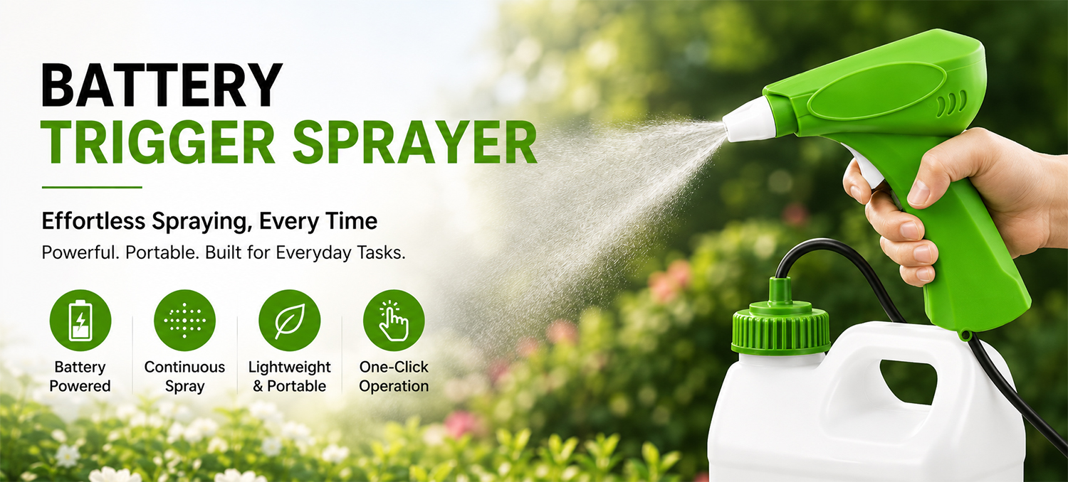 Battery Trigger Sprayer For Garden Weed & Grass Killer Spray Home Cleaning