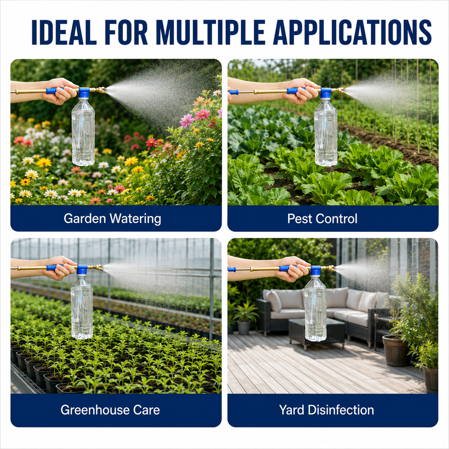 Double Nozzle Flit Sprayer for Gardening Pest Control and Light Cleaning