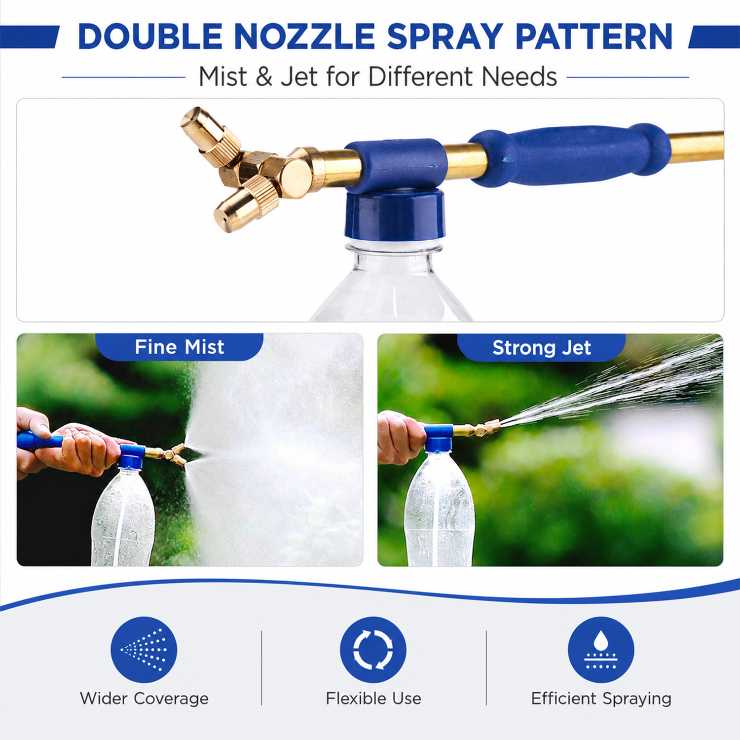 Double Nozzle Flit Sprayer for Gardening Pest Control and Light Cleaning