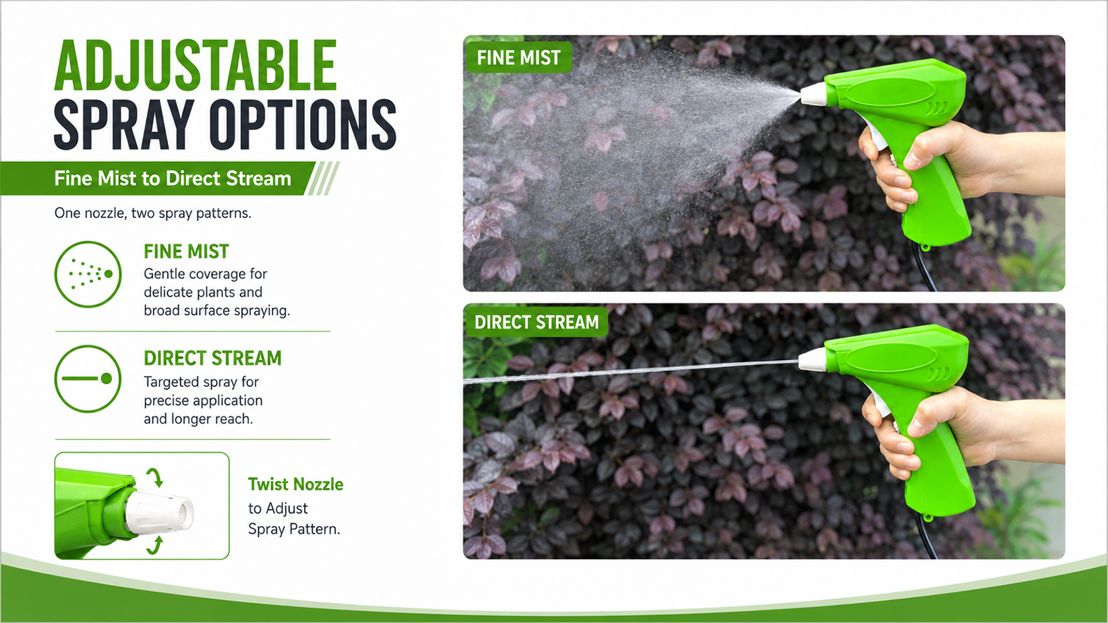 Battery Trigger Sprayer For Garden Weed & Grass Killer Spray Home Cleaning