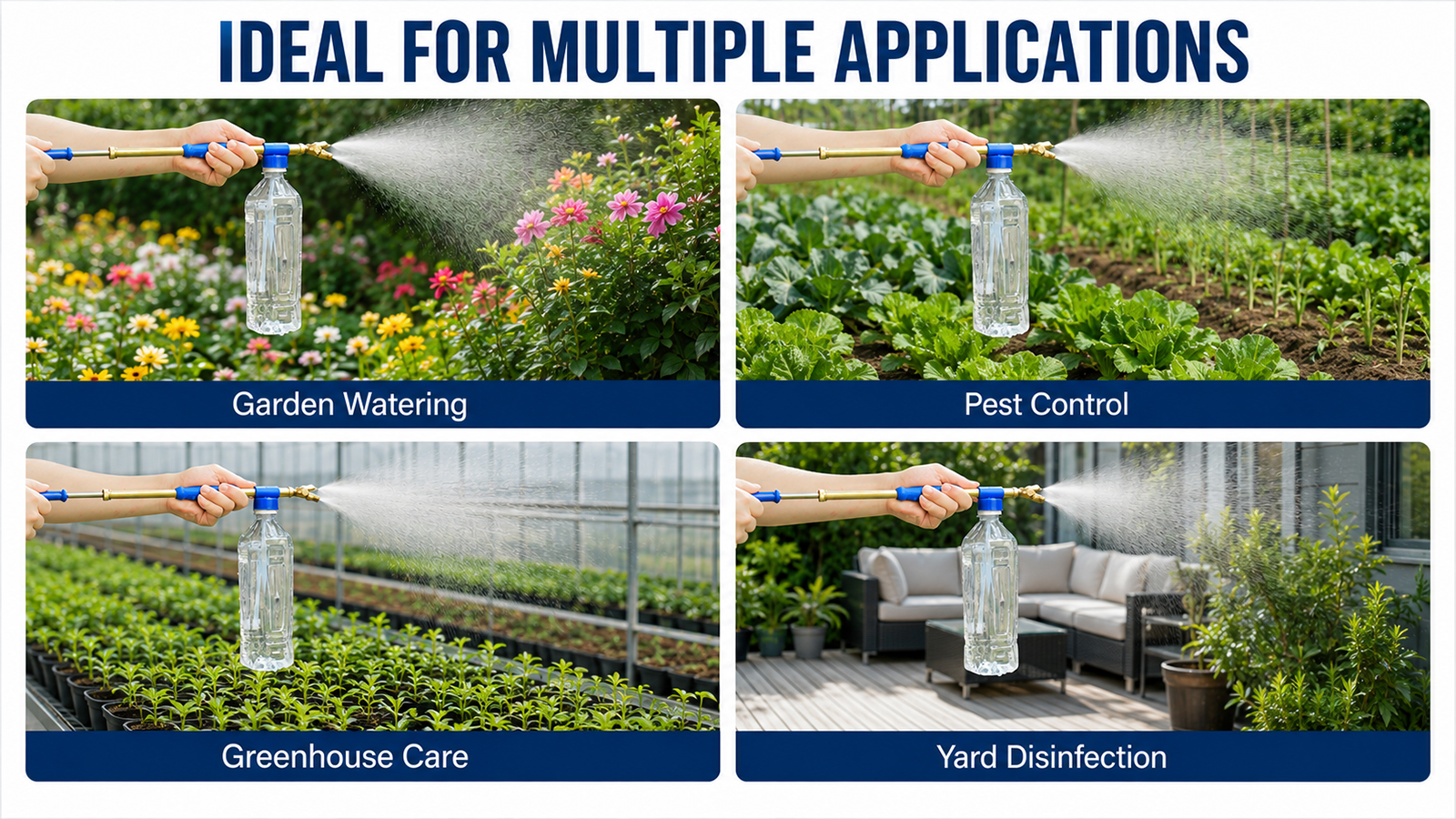 Double Nozzle Flit Sprayer for Gardening Pest Control and Light Cleaning