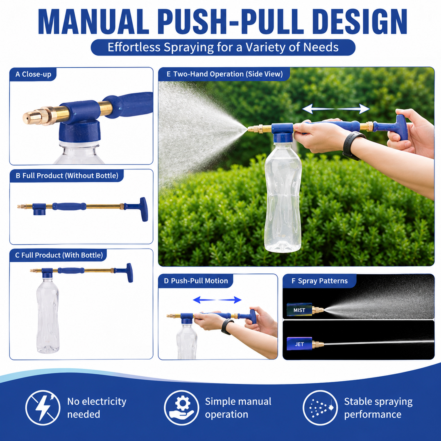 Single Nozzle Flit Sprayer for Gardening Pest Control and Light Cleaning