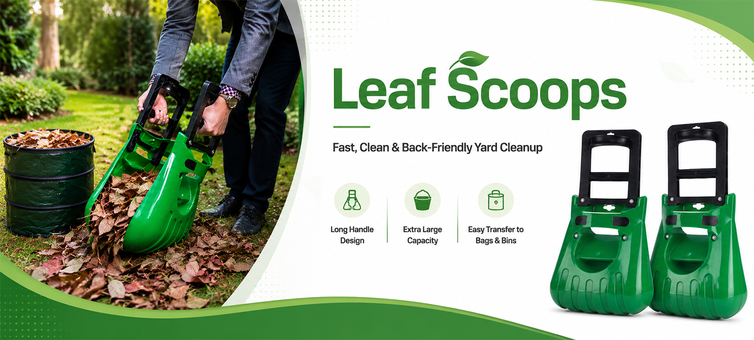 Extra Large Garden Leaf Grabs Tool for Leaves Grass Clippings & Garden Waste