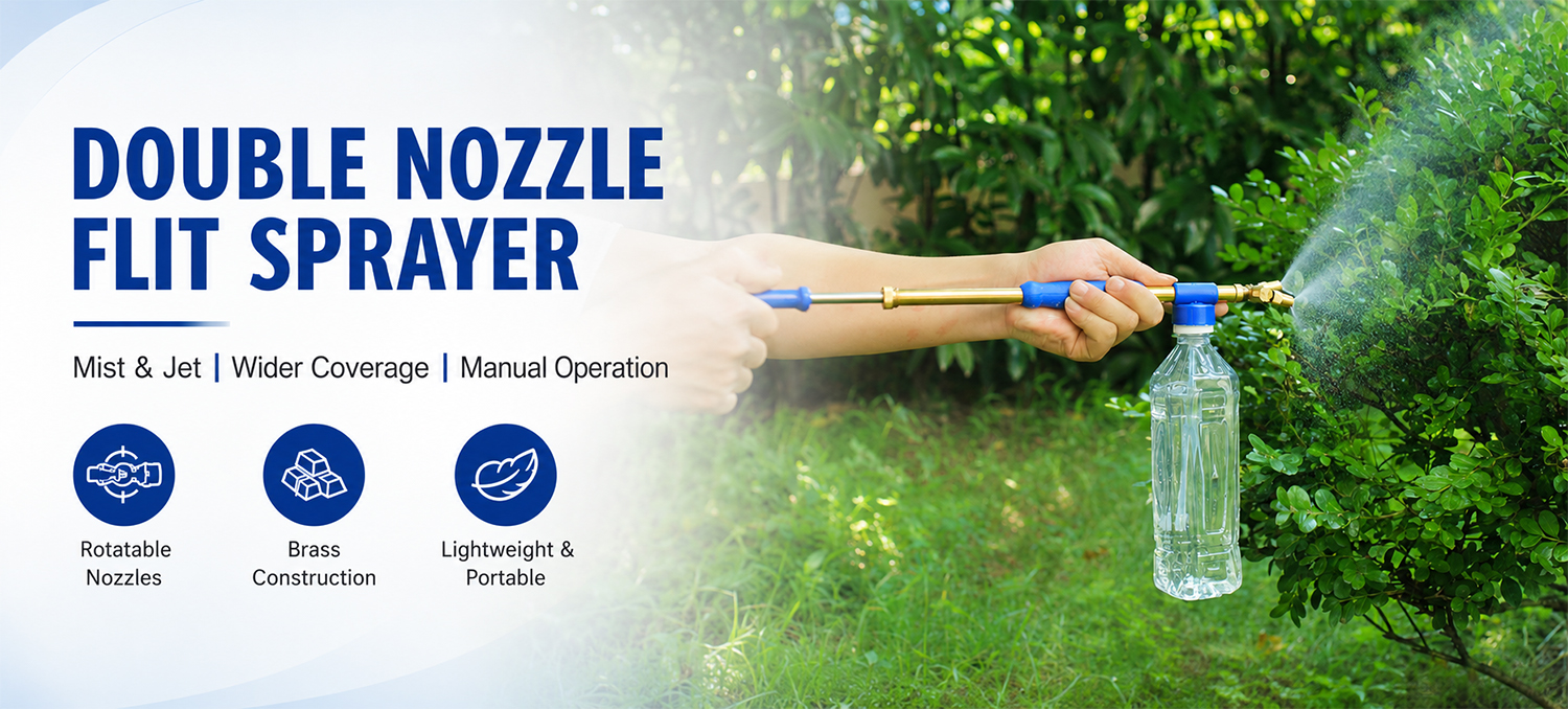 Double Nozzle Flit Sprayer for Gardening Pest Control and Light Cleaning