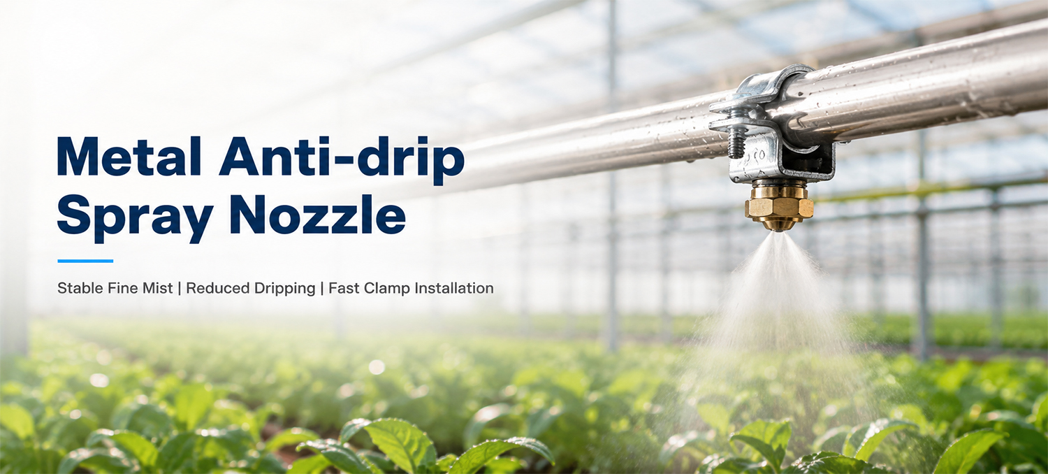 Metal Anti-drip Spray Nozzle With Pipe Clamp