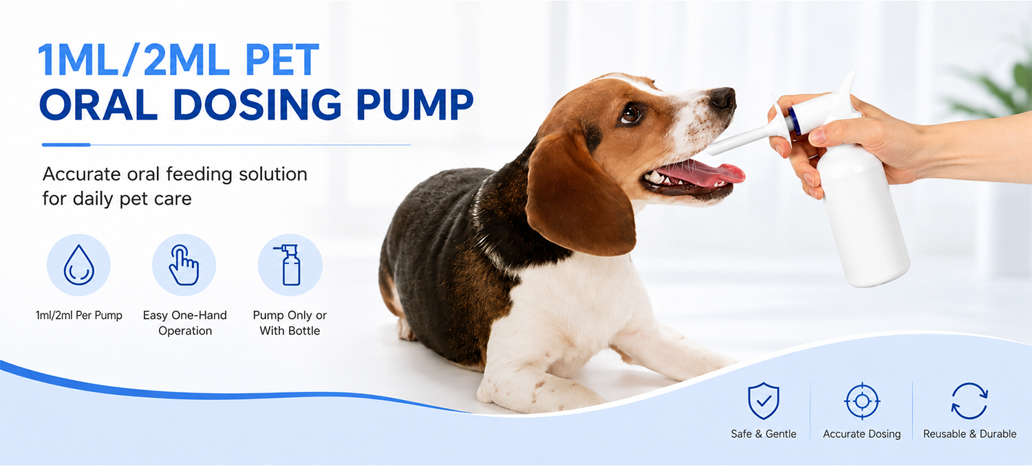 2ML Dosage Veterinary Dispenser Liquid Feeder Pump Trigger For Animals Pets