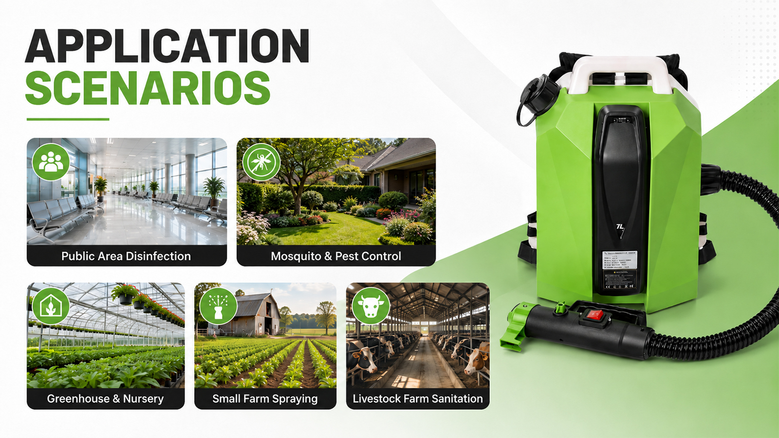 7L Lithium Battery ULV Sprayer for Pest Control Sanitation & Disinfection