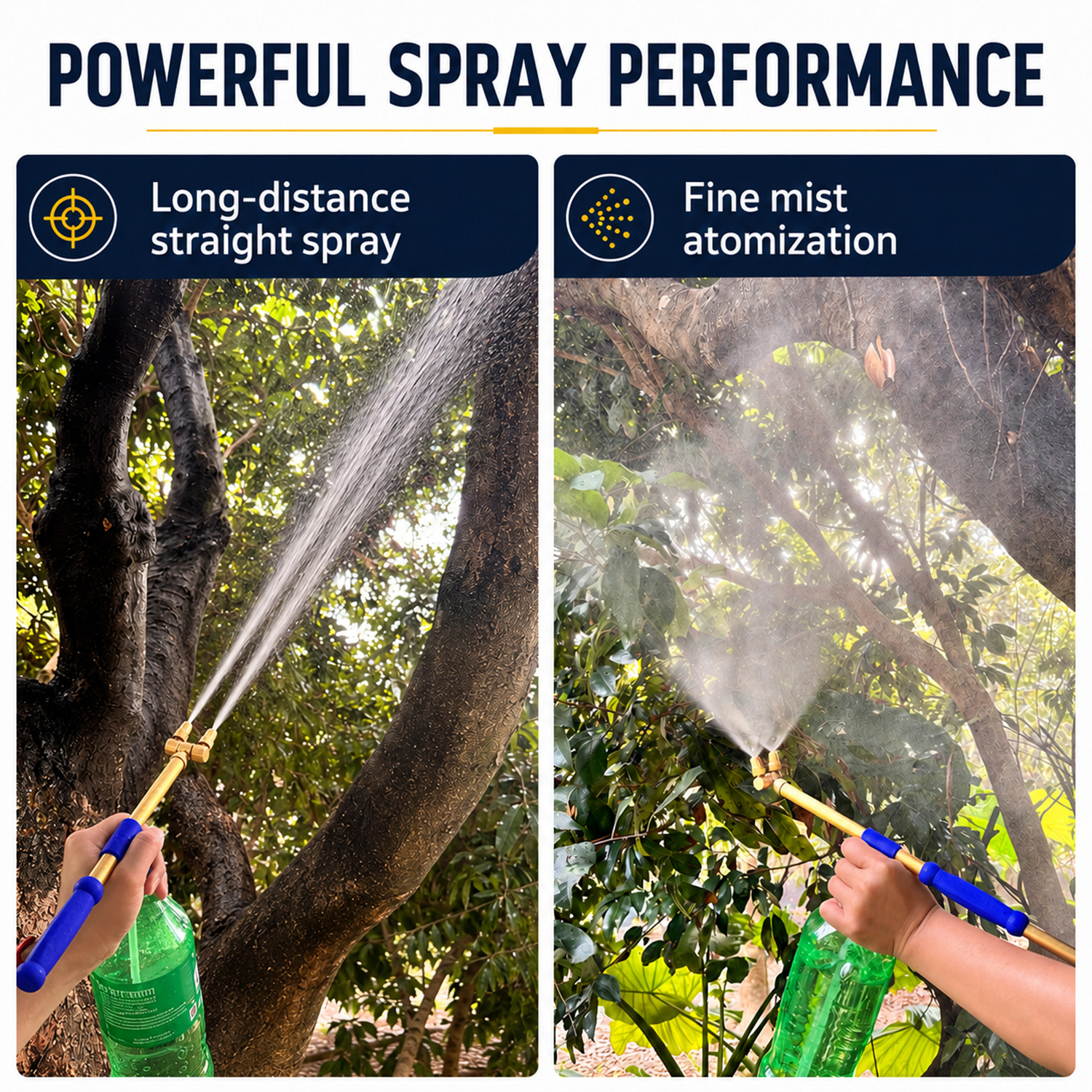 Extended Double Nozzle Flit Sprayer for Gardening Pest Control and Light Cleaning