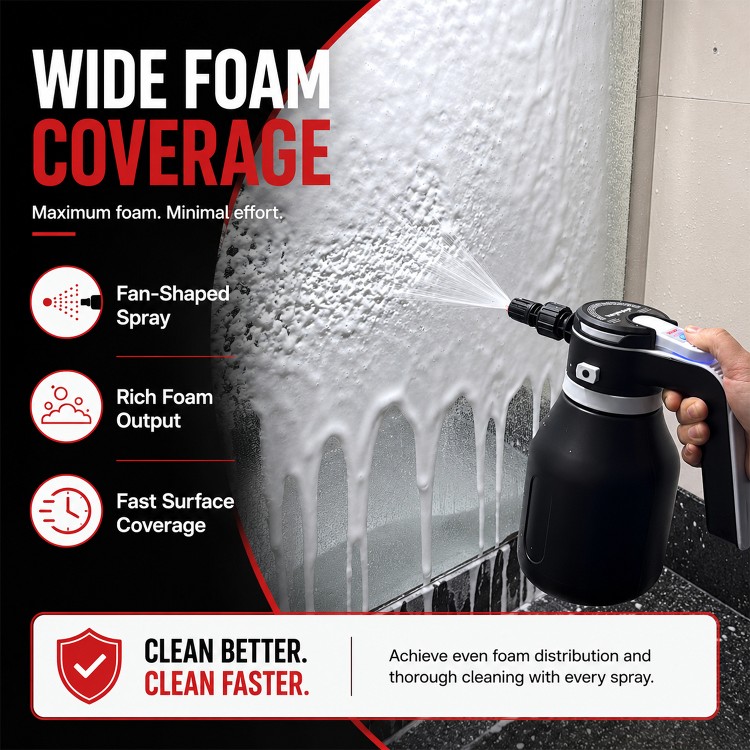 2L Battery Foam Sprayer for Car Wash & Multipurpose Cleaning