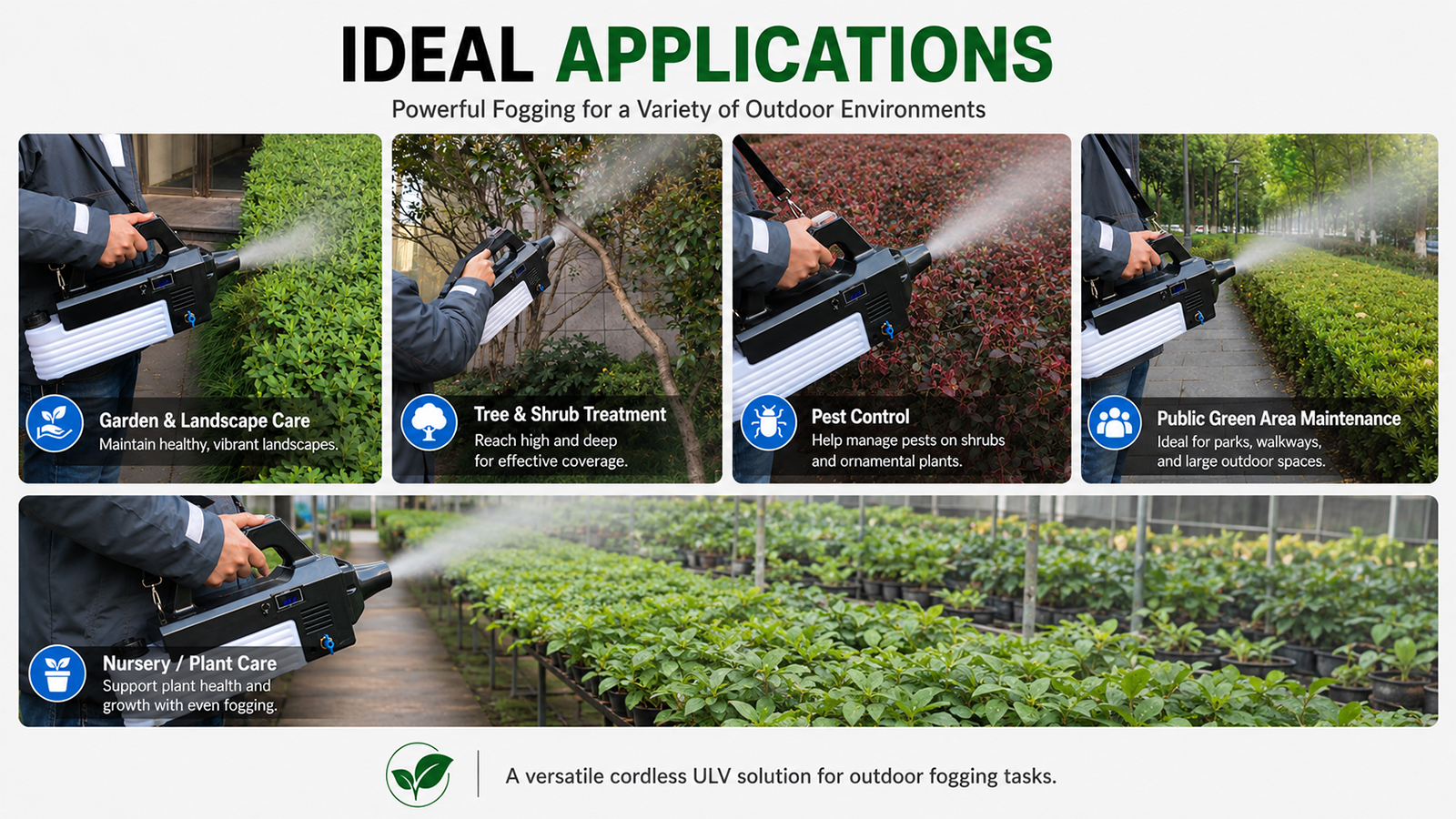 2L Lithium Battery ULV Sprayer for Pest Control Sanitation & Disinfection