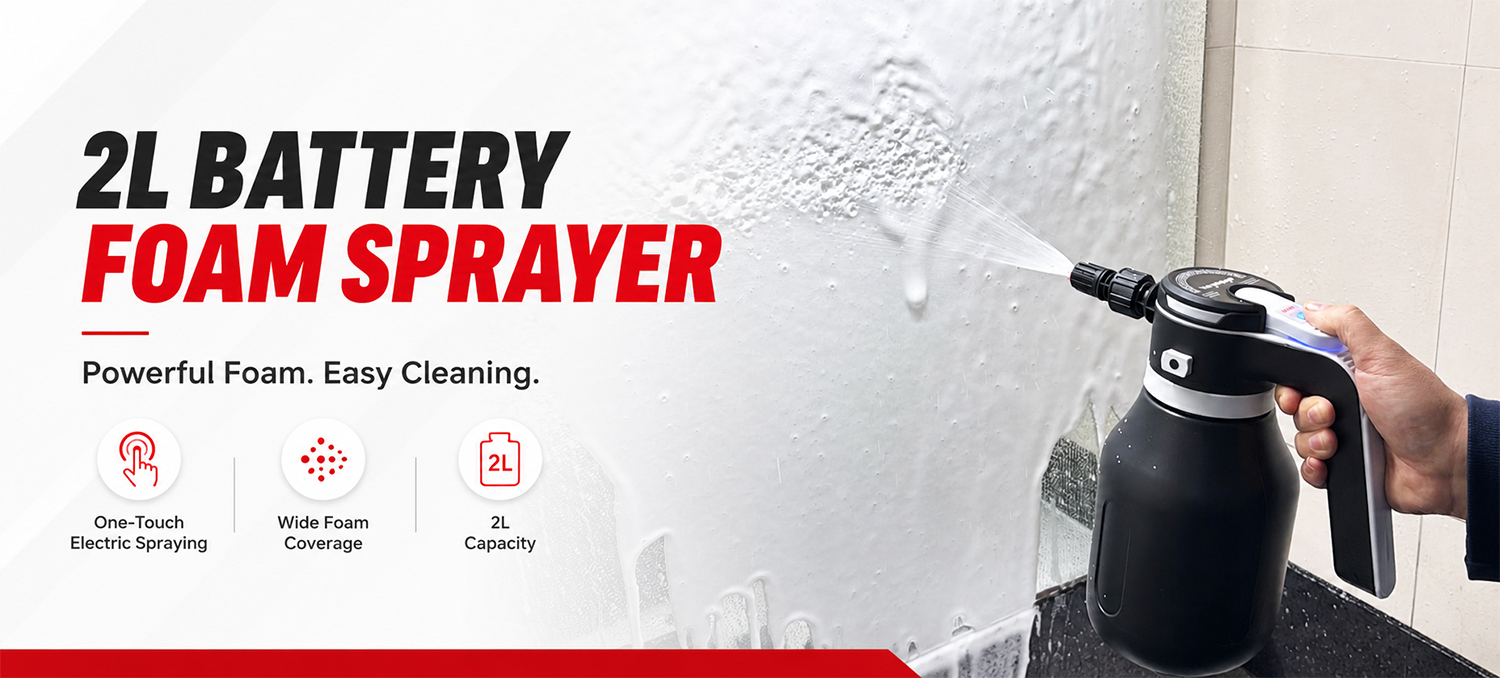 2L Battery Foam Sprayer for Car Wash & Multipurpose Cleaning